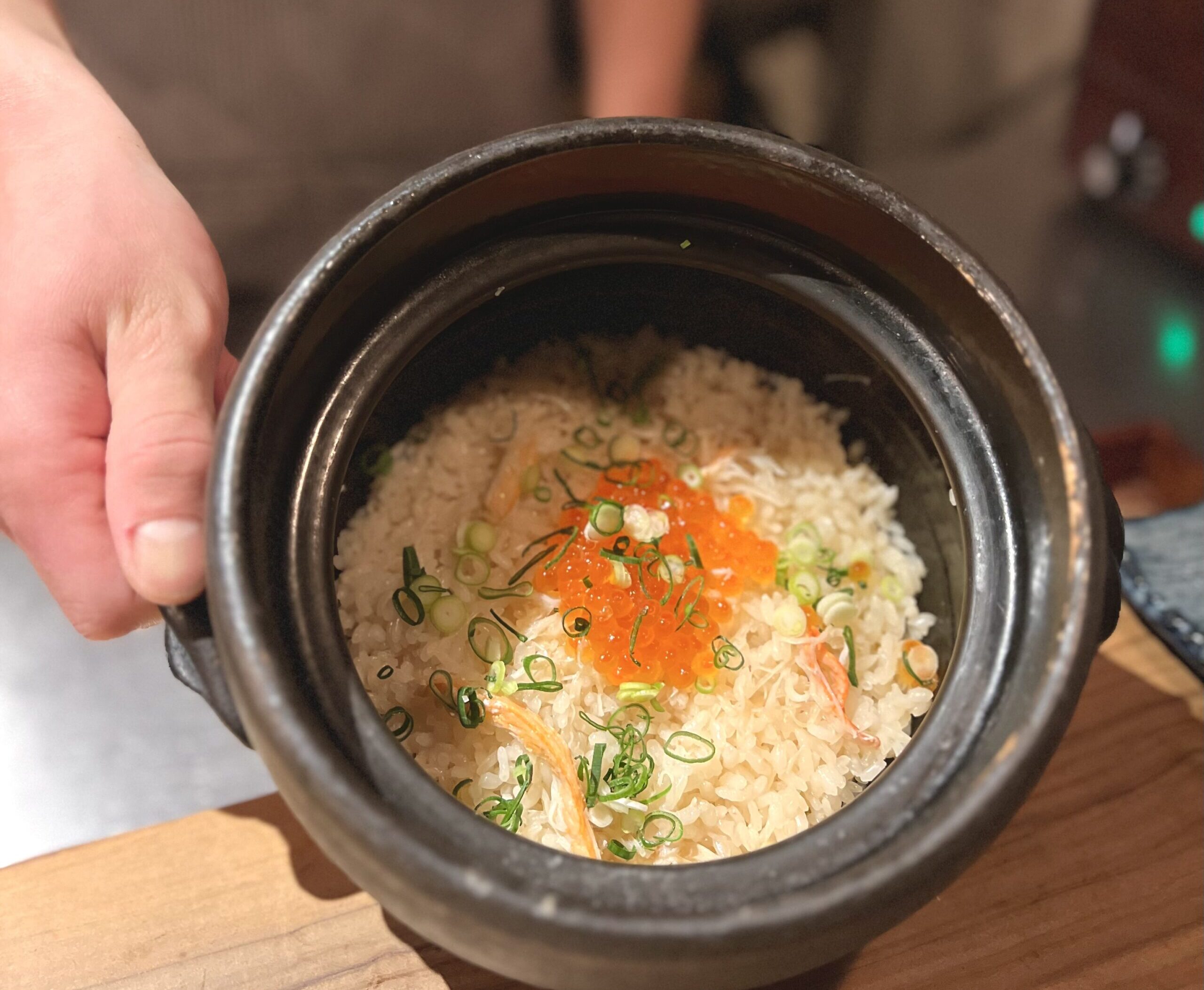ズワイガニとイクラの土鍋ご飯